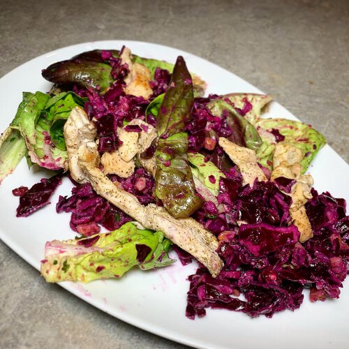 Rezept: Rotkohl-Salat mit Granatapfel