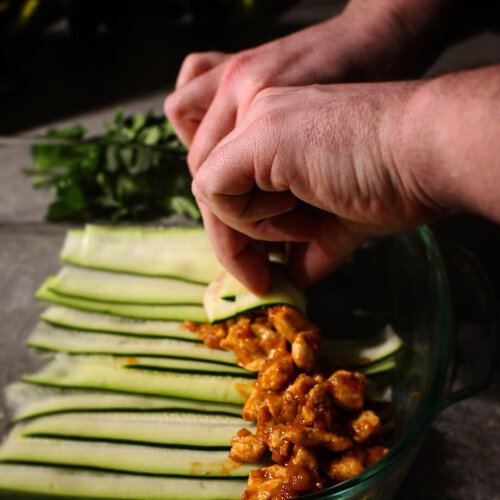 Gesund kochen - Rezept für gesunde Zucchini-Enchiladas Alternative