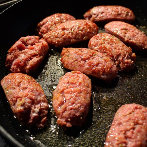 Gesund kochen - Salsiccia mit Spiegelei