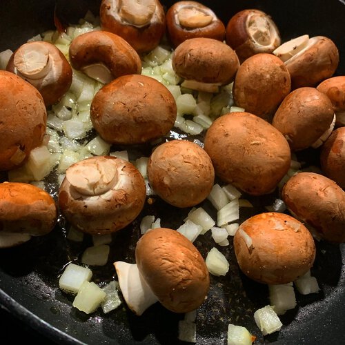 Gesund kochen - Steak mit Champignons