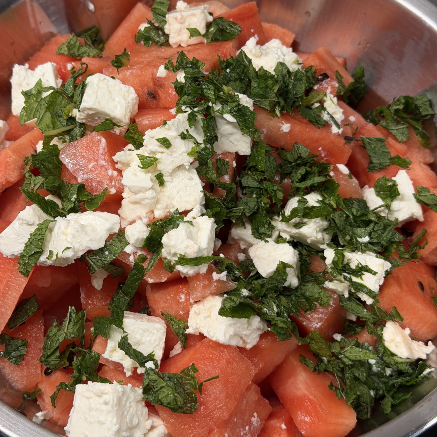Rezept: Wassermelone mit Feta und Minze