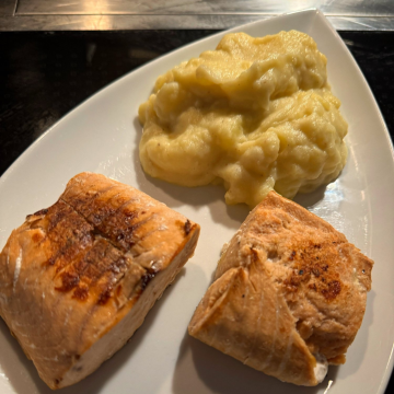 Rezept: Lachsfilet mit Kartoffelstampf