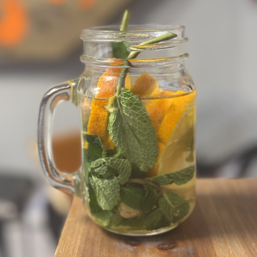 Rezept: Minztee mit Ingwer und Orange