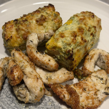 Rezept: Parmesan-Hähnchen mit Parmesan-Mais
