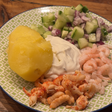 Rezept: Pellkartoffeln mit Meeresfrüchten