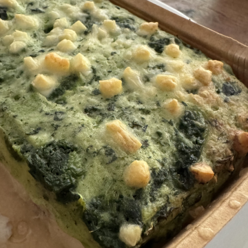 Rezept: Seelachsfilet mit Rahmspinat aus dem Ofen