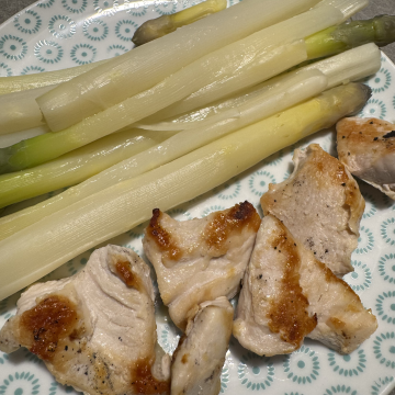 Rezept: Spargel mit Hähnchenbrust