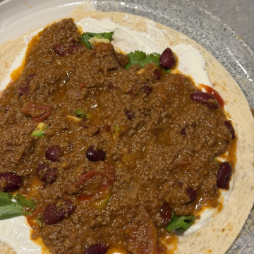 Rezept: Rinderhack-Wrap mit Kidneybohnen