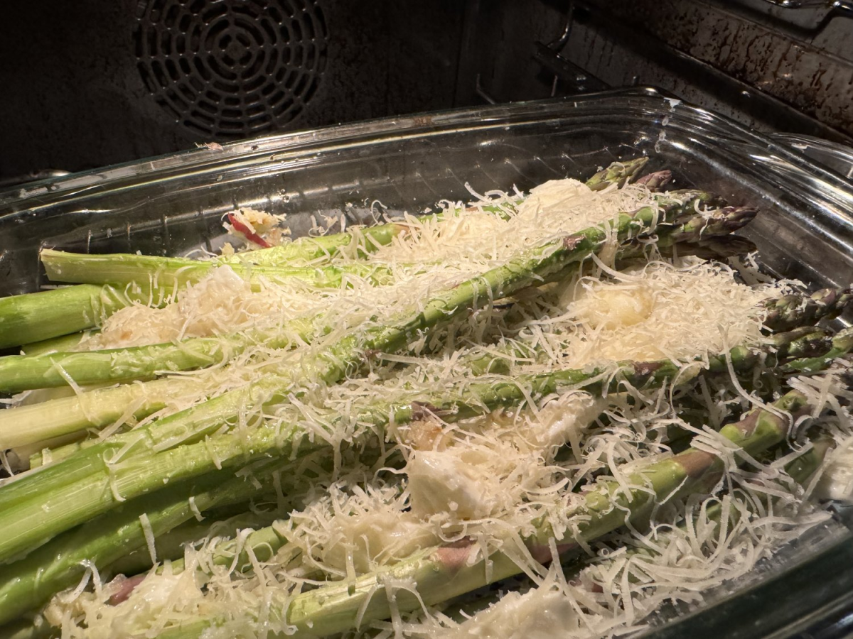 Spargel vom Blech mit Parmesan