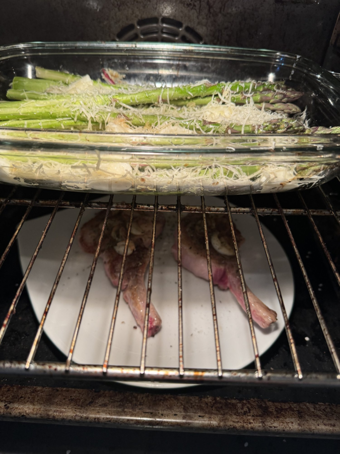 Spargel vom Blech mit Parmesan
